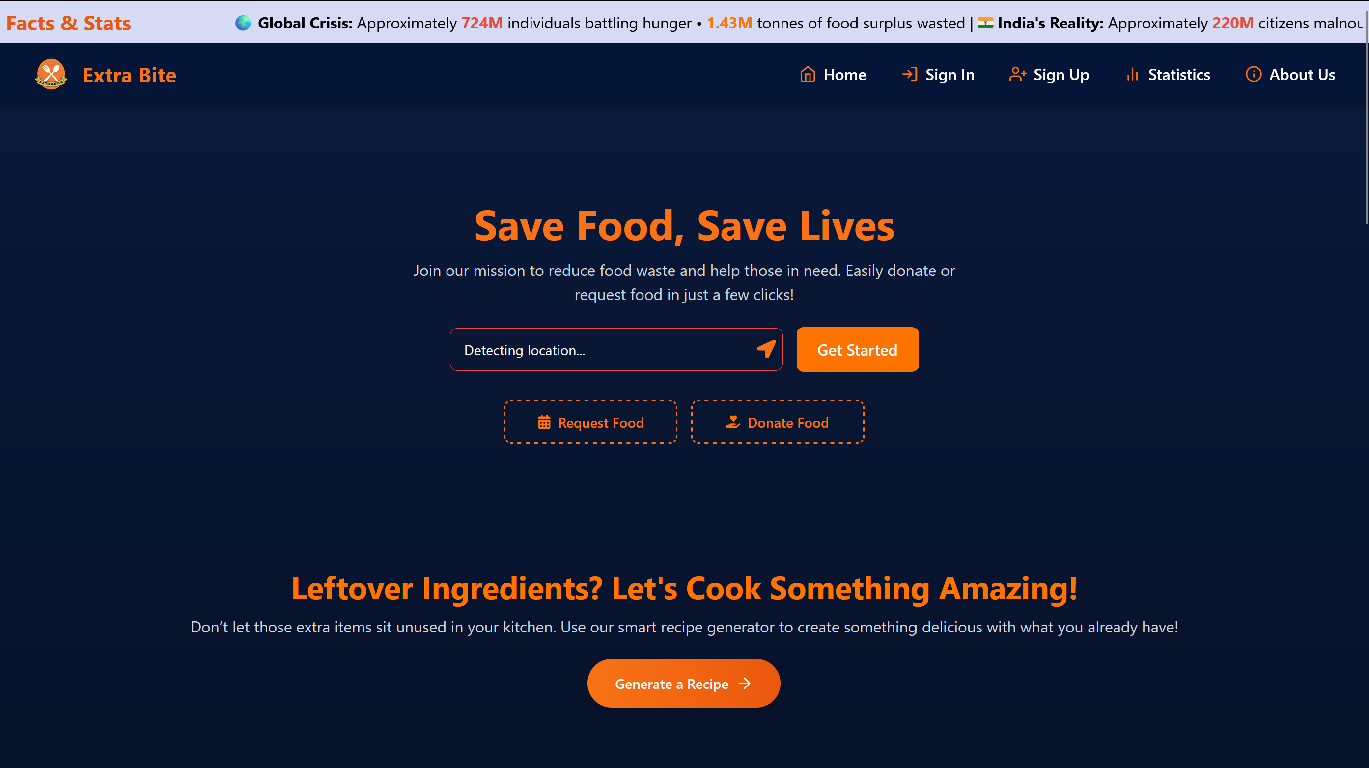 Extrabite – A Food Donation and Redistribution Platform